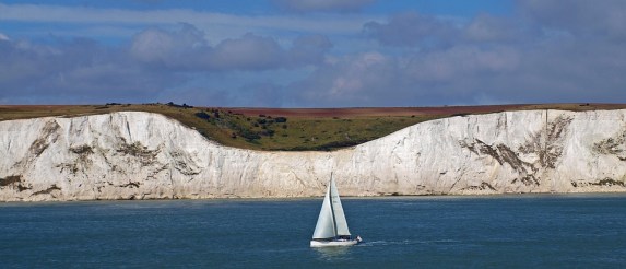 The White Cliffs of Dover in England. Because chalk!